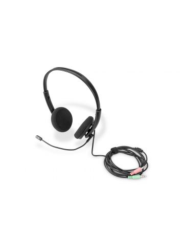 Digitus On Ear Office Headset with Noise Reduction, 3.5 mm Stereo