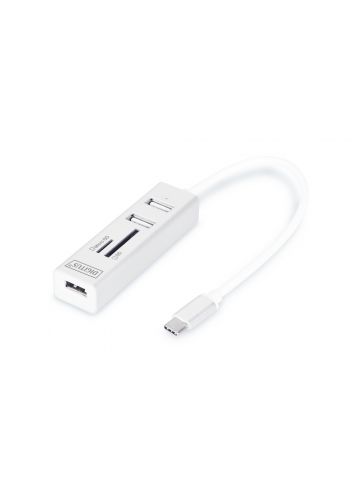 Digitus USB Type-C™ OTG 3-Port HUB + Card Reader