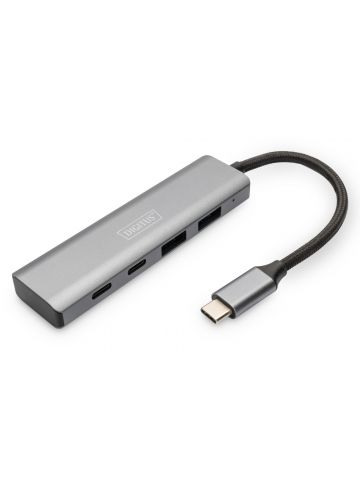 Digitus USB-C 4 Port HUB, 2x USB A + 2x USB-C