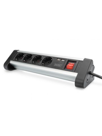 Digitus 4-way office socket strip with 2x USB ports