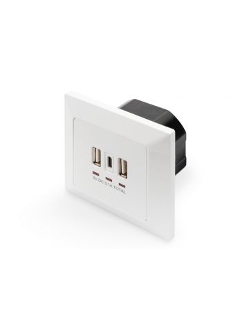 Digitus Socket with USB A & USB-C™ Ports, flush mounted