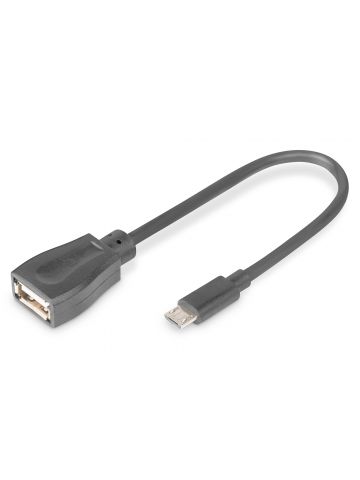 Digitus USB adapter cable, OTG, micro B - USB A type