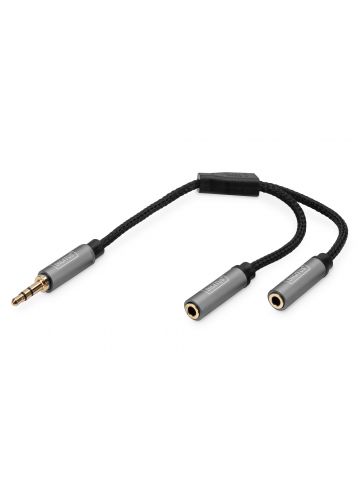 Digitus Audio Splitter, 3.5 mm jack to 2x 3.5 mm socket