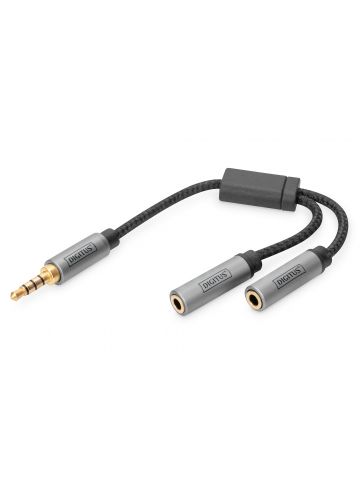 Digitus Audio Headset Adapter, 3.5 mm jack to 2x 3.5 mm socket