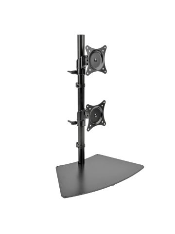 Tripp Lite Dual Vertical Flat-Screen Desk Stand / Clamp Mount for 15 to 27 Flat-Screen Displays