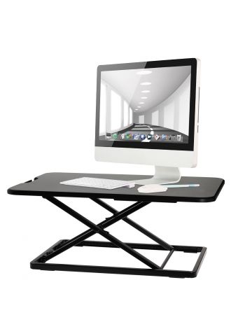 ProperAV Slim Profile Sit or Stand Up Desktop Workstation 5 Height Settings