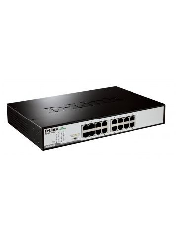 D-Link DGS-1016D/E network switch Unmanaged Black,Metallic