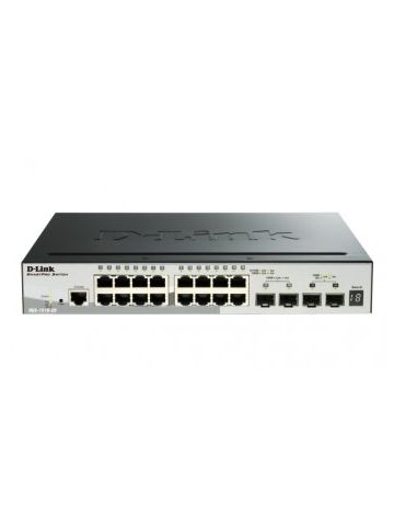 D-Link DGS-1510 Managed L3 Gigabit Ethernet (10/100/1000) Black Power over Ethernet (PoE)