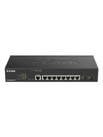 D-Link DGS-2000-10P network switch Managed L2/L3 Gigabit Ethernet (10/100/1000) Power over Ethernet (PoE) 1U Black