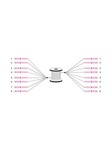 Digitus Pre-assembled Fiberglass Universal Breakout Cable, Multi Mode OM4, 8 Fibers, LC/UPC - LC/UPC