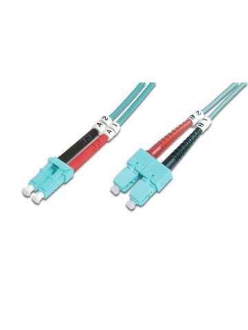 Digitus Fiber Optic Multimode Patch Cord, OM 3, LC / SC