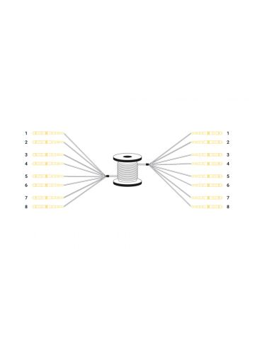 Digitus Pre-assembled Fiberglass Universal Breakout Cable, Single Mode OS2, 8 Fibers, LC/UPC - LC/UPC