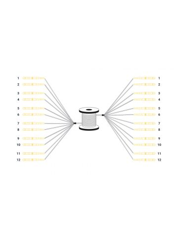 Digitus Pre-assembled Fiberglass Universal Breakout Cable, Single Mode OS2, 12 Fibers, LC/UPC - LC/UPC