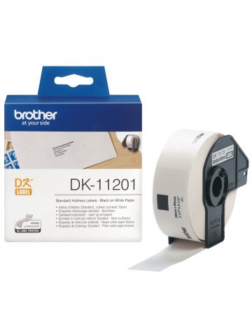 Brother DK-11201 DirectLabel Etikettes 29mm x 90mm 400 for Brother P-Touch QL/700/800/QL 12-102mm/QL 12-103.6mm