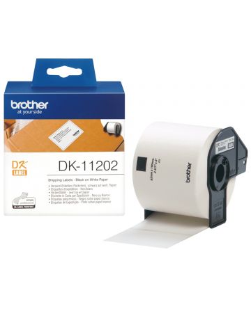 Brother DK-11202 DirectLabel Etikettes 62mm x 100mm 300 for Brother P-Touch QL/700/800/QL 12-102mm/QL 12-103.6mm