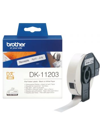 Brother DK-11203 DirectLabel Etikettes 17mm x 87mm 300 for Brother P-Touch QL/700/800/QL 12-102mm/QL 12-103.6mm