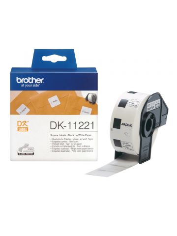 Brother DK-11221 DirectLabel Etikettes 23mm x 23mm 1000 for Brother P-Touch QL/700/800/QL 12-102mm/QL 12-103.6mm