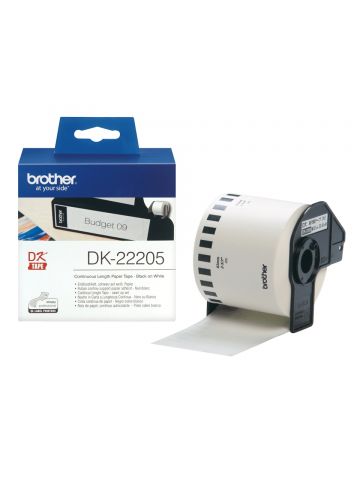 Brother DK-22205 DirectLabel Etikettes white 62mm x 30,48m for Brother P-Touch QL/700/800/QL 12-102mm/QL 12-103.6mm