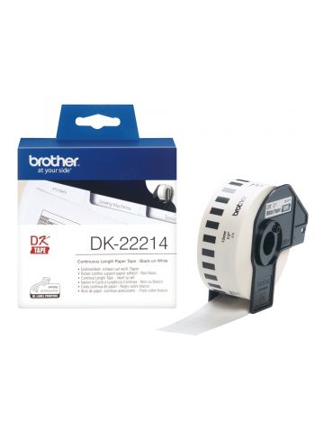 Brother DK-22214 DirectLabel Etikettes white 12mm x 30,48m for Brother P-Touch QL/700/800/QL 12-102mm/QL 12-103.6mm