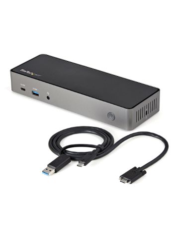 StarTech.com USB-C & USB-A Dock - Hybrid Universal Triple Monitor Laptop Docking Station DisplayPort