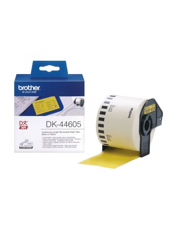 Brother DK-44605 DirectLabel Etikettes yellow Paper 62mm x 30,48m for Brother P-Touch QL/700/800/QL 12-102mm/QL 12-103.6mm