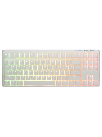 Ducky One3 Pure White TKL Speed keyboard USB UK English