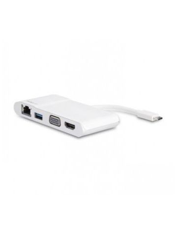 StarTech.com USB-C Multiport Adapter - USB-C Travel Dock with 4K HDMI or 1080p VGA - Gigabit Ethernet, 5Gbps USB-A 3.0 - USB-C Digital AV Adapter - USB Type-C/Thunderbolt 3 Laptops - White