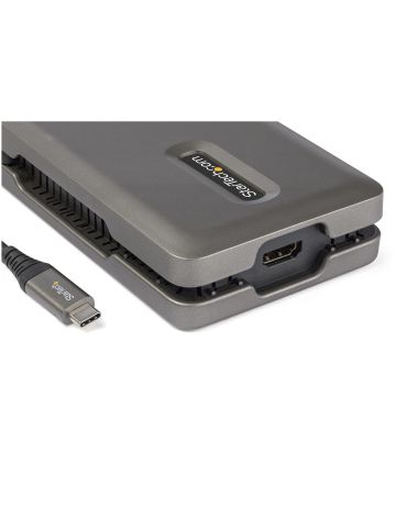 StarTech.com USB C Multiport Adapter - USB C to 4K 60Hz HDMI 2.0 - 2-Port 10Gbps USB Hub - 100W Power Delivery Pass-through - GbE - SD/MicroSD - USB Type-C Mini Dock - 10" Cable