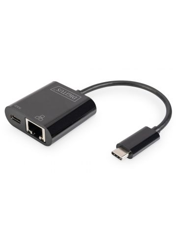 Digitus USB Type-C™ Gigabit Ethernet adapter with Power Delivery support