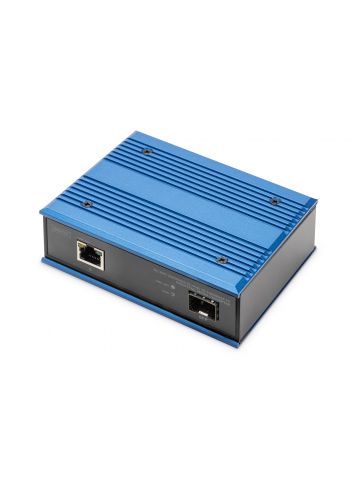 Digitus 10/100/1000Base-TX (PoE) to 1000Base-FX Industrial Media Converter