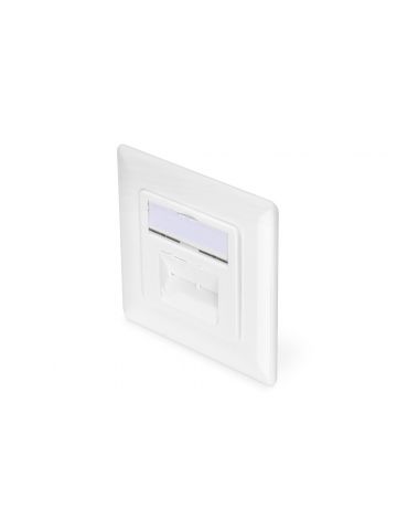 Digitus CAT 6A Class EA network outlet, design compatible, shielded, flush mount