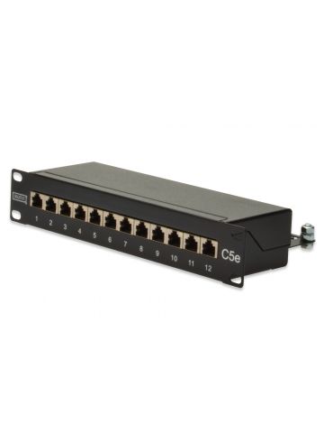 Digitus CAT 5e, Class D Patch Panel, shielded, black