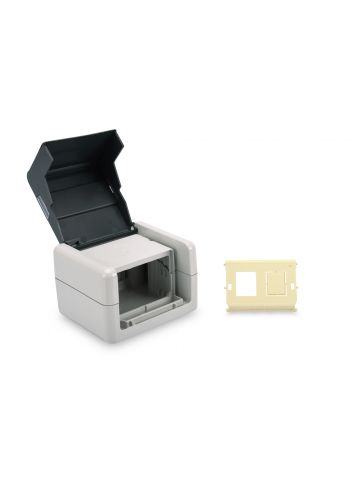 Digitus Outdoor Surface Mount Box with Hinged Lid, incl. Inlet for 2 x Keystone Modules, IP44