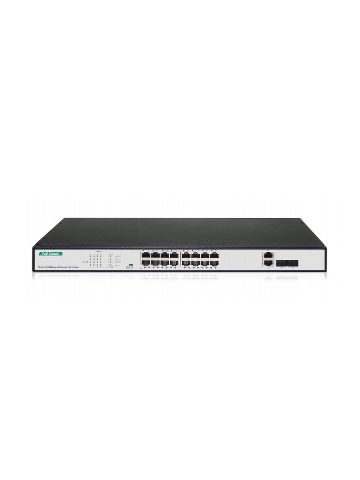 Digitus DN-95342 network switch Unmanaged Fast Ethernet (10/100) Black, Silver 1U Power over Etherne