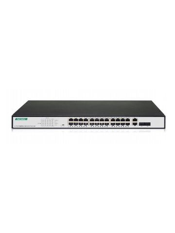 Digitus DN-95343 network switch Unmanaged Fast Ethernet (10/100) Black, Silver 1U Power over Etherne