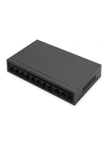 Digitus 8- Port Fast Ethernet PoE Networkswitch, Desktop, unmanaged, 60 W, af/at