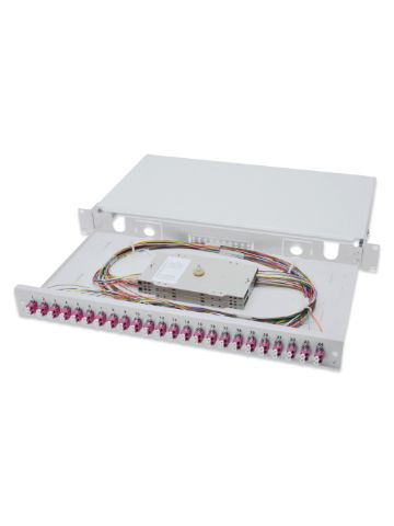 Digitus Fiber Optic Sliding Splice Box, 1U, Equipped, LC, OM4