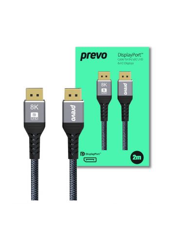 PREVO DP14-2M DisplayPort cable Black