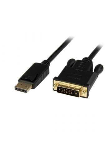 StarTech.com 3ft (1m) DisplayPort to DVI Cable - 1080p Video - Active DisplayPort to DVI Adapter Cable - DisplayPort to DVI-D Cable Converter Single Link - DP 1.2 to DVI Monitor Cable