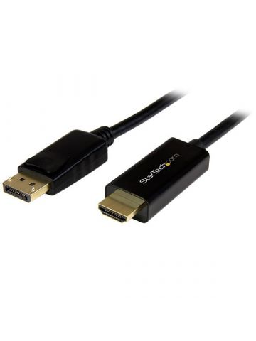 StarTech.com 10ft (3m) DisplayPort to HDMI Cable - 4K 30Hz - DisplayPort to HDMI Adapter Cable - DP 1.2 to HDMI Monitor Cable Converter - Latching DP Connector - Passive DP to HDMI Cord