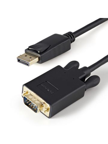 StarTech.com 3ft (1m) DisplayPort to VGA Cable - Active DisplayPort to VGA Adapter Cable - 1080p Video - DP to VGA Monitor Cable - DP 1.2 to VGA Converter - Latching DP Connector