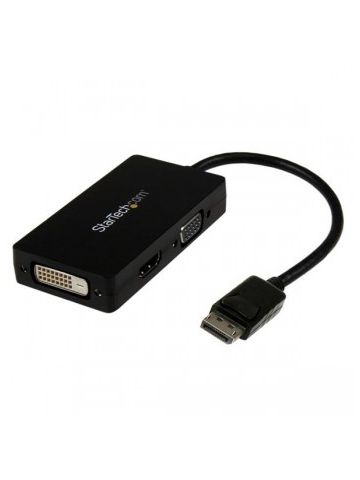 StarTech.com Travel A/V adapter3-in-1 DisplayPort to VGA DVI or HDMI converter