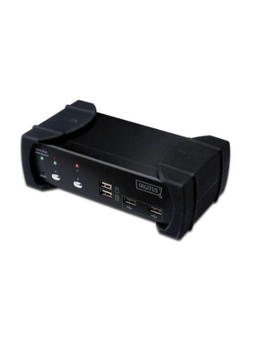 Digitus DVI-Audio-USB, 2-port KVM switch Black