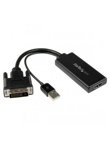 StarTech.com DVI to HDMI Video Adapter with USB Power and Audio - 1080p