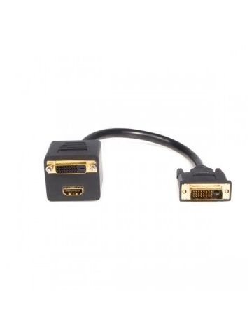 StarTech.com 1 ft DVI-D to DVI-D & HDMI Splitter Cable - M/F