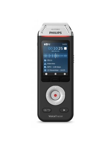 Philips Voice Tracer DVT2810/00 dictaphone Flash card Black,Chrome