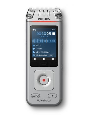 Philips Voice Tracer DVT4110/00 dictaphone Flash card Chrome, Silver