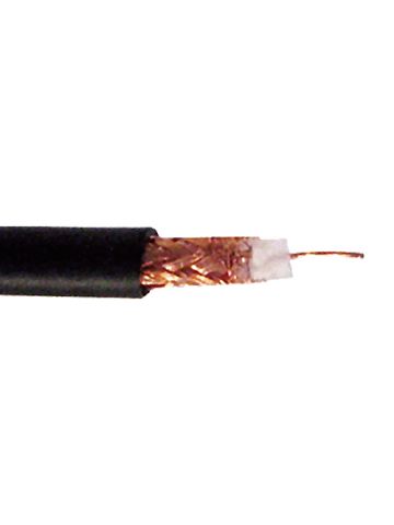 Cablenet RG59 75Ohm Solid PVC CPR Eca CCA Braid Coax Cable Black 100m Reel