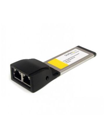 StarTech.com Dual Port ExpressCard Gigabit Laptop Ethernet NIC Network Adapter Card