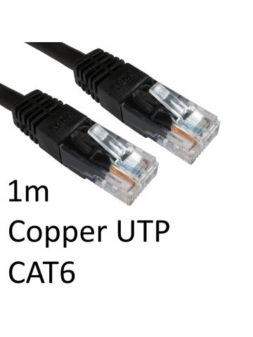 Cables Direct Cat6 1m networking cable Black U/UTP (UTP)